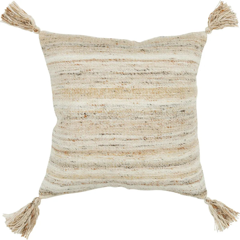 Evan Boho Outdoor Throw Pillow-Outdoor Pillows-LOOMLAN-Beige-LOOMLAN