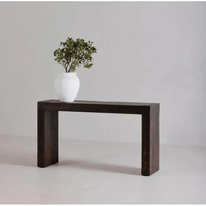 Evander Wood Brown Rectangular Console Table - LOOMLAN - Moe's Home - Console Tables