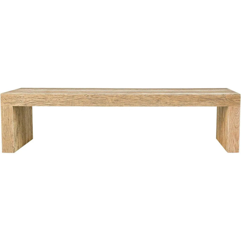 Evander Wood Dining Bench-Dining Benches-Moe's Home-Natural-LOOMLAN