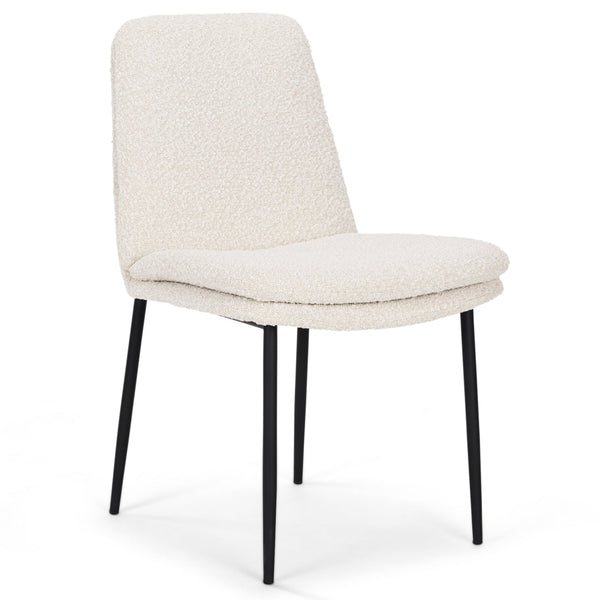 Eve Boucle Fabric Armless Dining Chair (Set of 2)