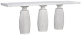 Evelyn Wood White Rectangle Console Table-Console Tables-Noir-LOOMLAN