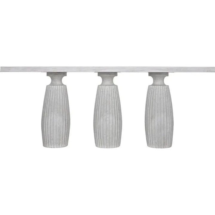 Evelyn Wood White Rectangle Console Table - LOOMLAN - Noir - Console Tables