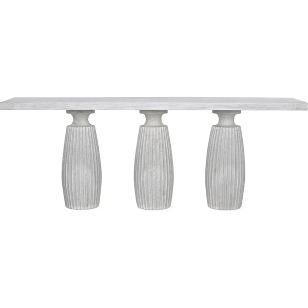 Evelyn Wood White Rectangle Console Table - LOOMLAN - Noir - Console Tables