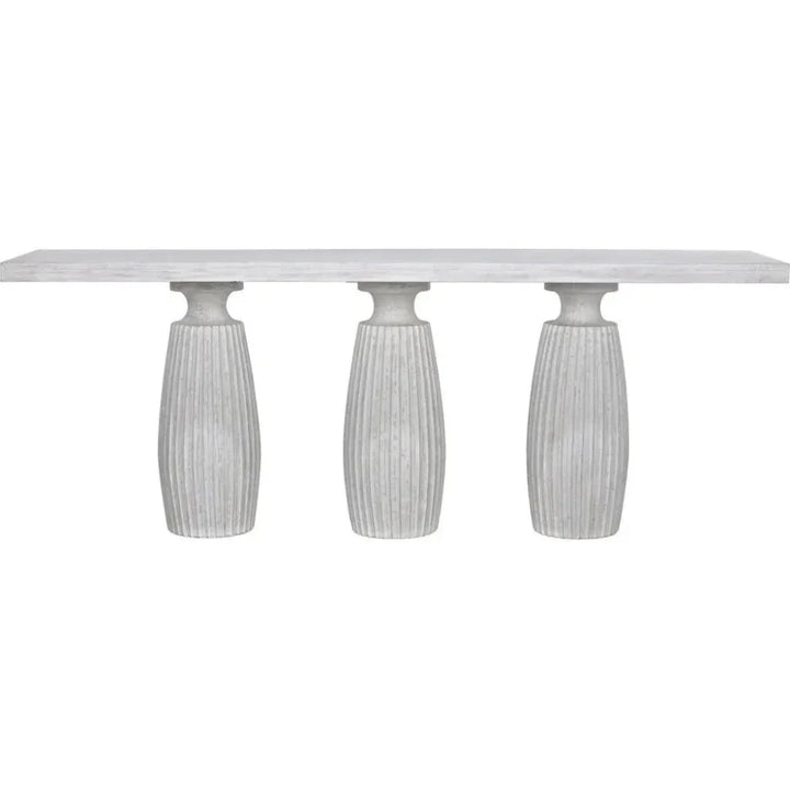 Evelyn Wood White Rectangle Console Table - LOOMLAN - Noir - Console Tables
