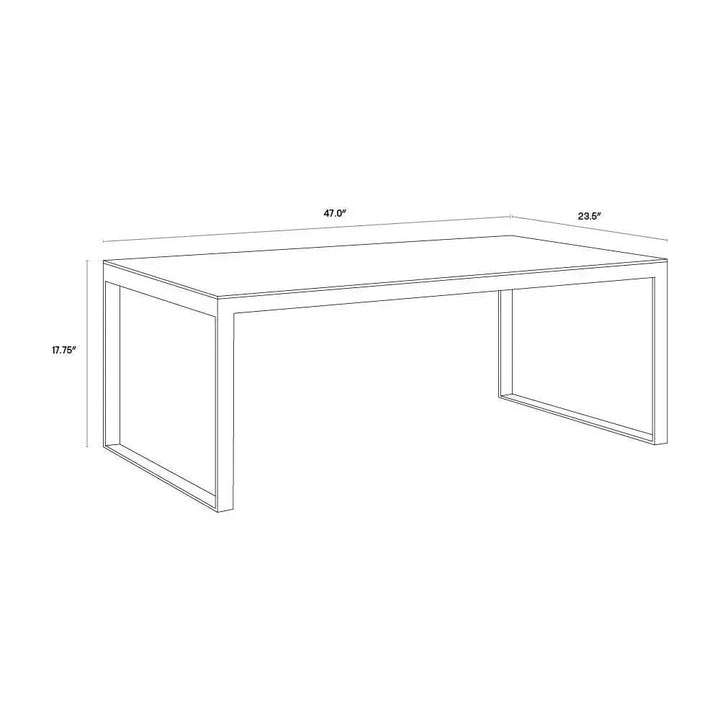 Evert Marble Top Rectangular Coffee Table - LOOMLAN - SUNPAN - Coffee Tables