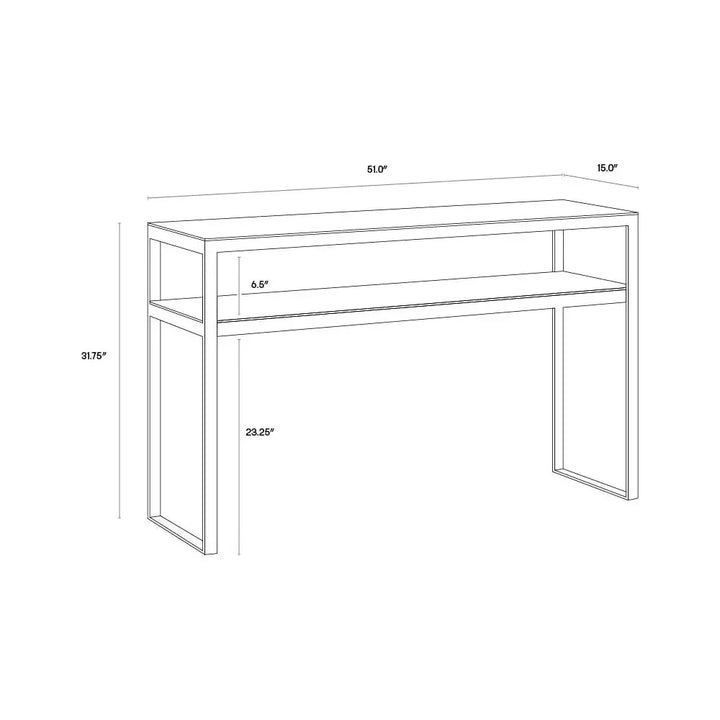 Evert White Marble Top Sofa Table - LOOMLAN - SUNPAN - Console Tables