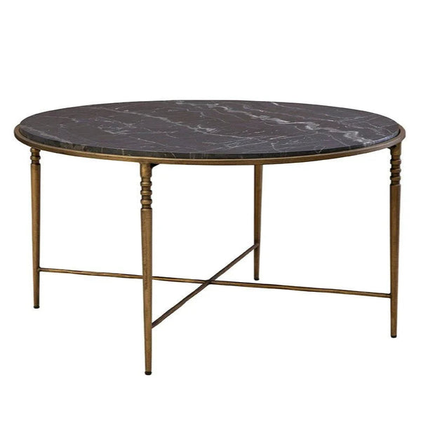 Evry Marble Top Round Cocktail Table - LOOMLAN - Furniture Classics - Coffee Tables