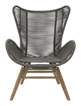 Explorer Oceans Neptune Chair And Ottoman - Mixed Grey Outdoor Ottoman-Outdoor Ottomans-Seasonal Living-LOOMLAN