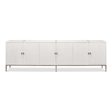 Extra Long Sideboard Buffet Barton Cabinet Working White-Sideboards-Sarreid-LOOMLAN