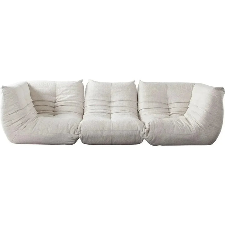 Ezra 3PC Modular Sofa in Cream Fabric-Modular Sofas-Diamond Sofa-LOOMLAN