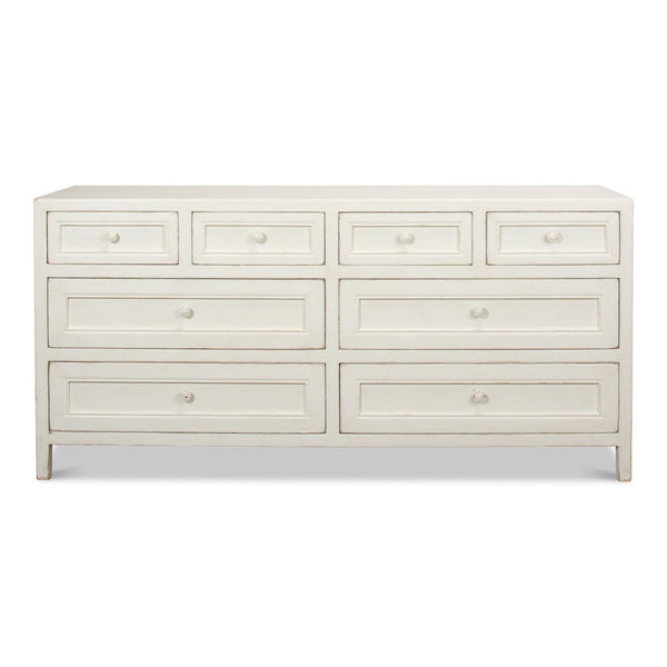 Ezra Sideboard Antique White-Sideboards-Sarreid-LOOMLAN