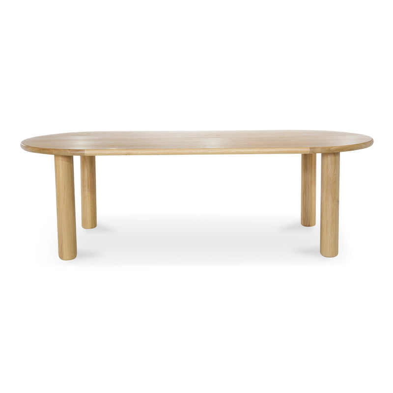 Milo Natural Solid Oak Geometric Dining Table