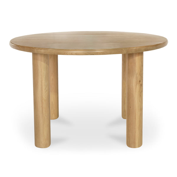 Milo Natural Solid Oak Round Dining Table