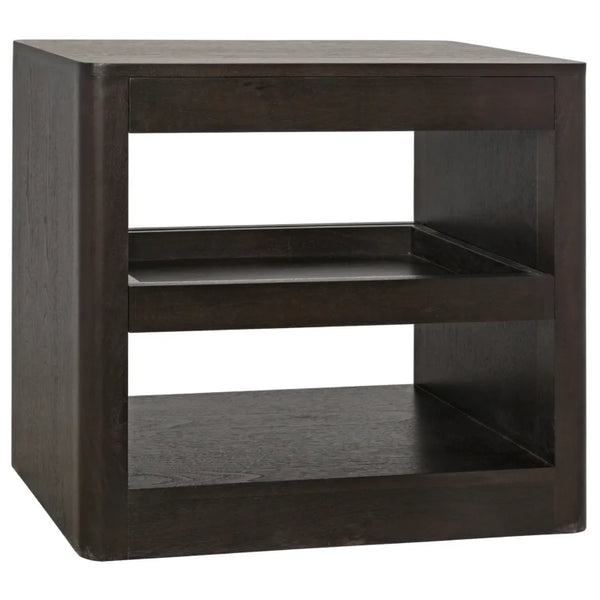 Mayito Walnut Rectangular 1 Drawer Side Table