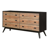 Nova New Pine Black 6 Drawer Dresser