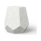 Faceted Fiber-Reinforced Concrete Outdoor Stool