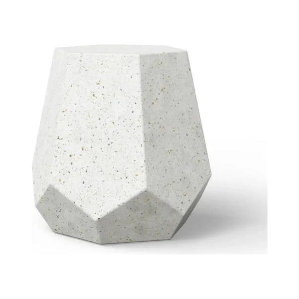 Faceted Fiber-Reinforced Concrete Outdoor Stool-Garden Stools-Urbia-LOOMLAN