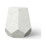 Faceted Fiber-Reinforced Concrete Outdoor Stool