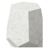 Faceted Fiber-Reinforced Concrete Outdoor Stool