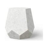 Faceted Fiber-Reinforced Concrete Outdoor Stool