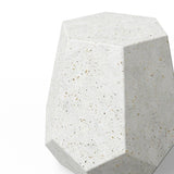 Faceted Fiber-Reinforced Concrete Outdoor Stool