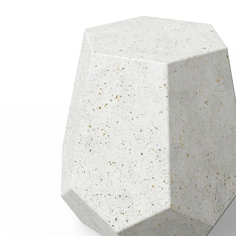 Faceted Fiber-Reinforced Concrete Outdoor Stool