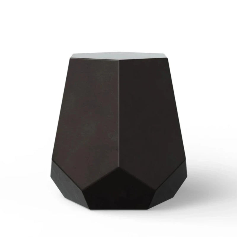 Faceted Fiber-Reinforced Concrete Outdoor Stool