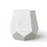 Faceted Fiber-Reinforced Concrete Outdoor Stool