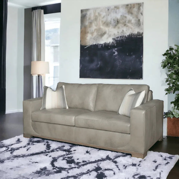 Fairview Custom Leather Sofa - Made to Order in the USA Sofas & Loveseats LOOMLAN By Uptown Sebastian