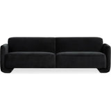 Fallon Polyester and Solid Pine Black Sofa Sofas & Loveseats LOOMLAN By Moe's Home