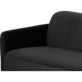 Fallon Polyester and Solid Pine Black Sofa Sofas & Loveseats LOOMLAN By Moe's Home