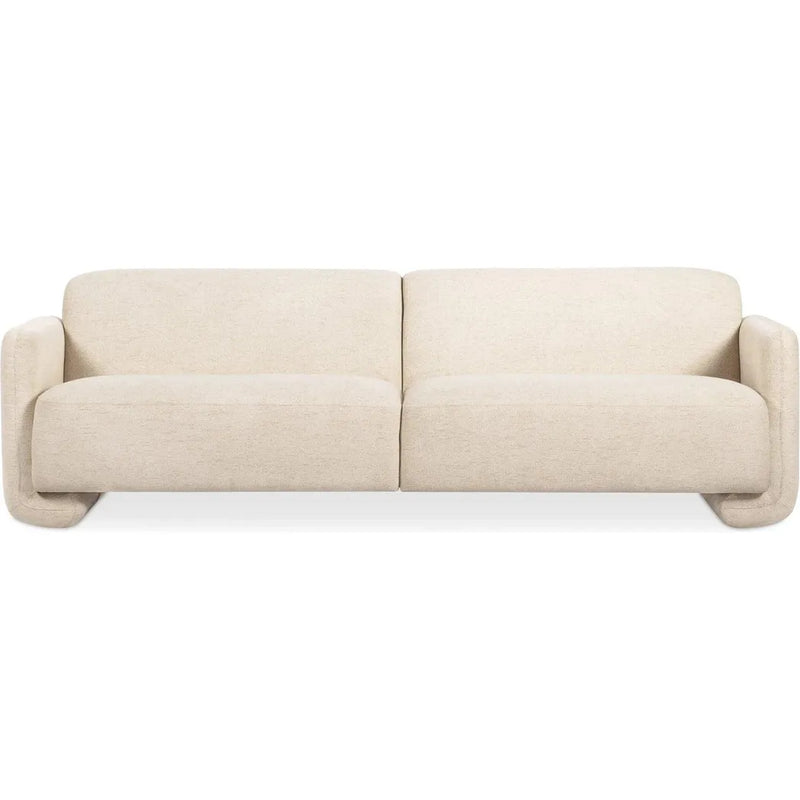 Fallon Polyester and Solid Pine Ivory Sofa Sofas & Loveseats LOOMLAN By Moe's Home