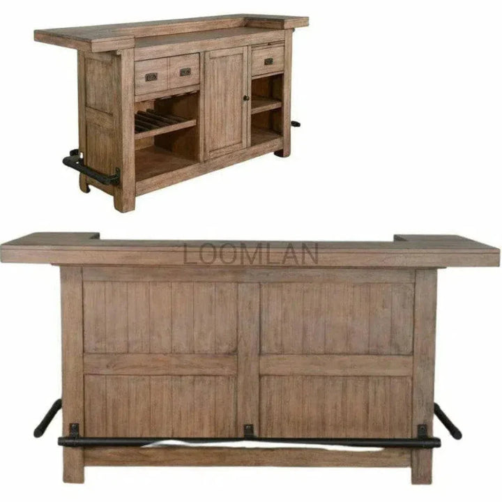 Farmhouse Bar Island For Home Entertainment-Home Bar Islands-Sunny D-LOOMLAN