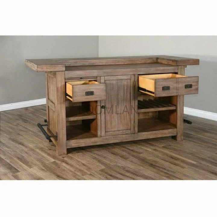 Farmhouse Bar Island For Home Entertainment-Home Bar Islands-Sunny D-LOOMLAN