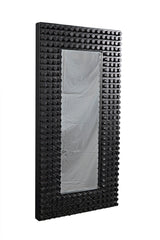 Faustus Mirror Black Wall Mirror-Wall Mirrors-Noir-LOOMLAN