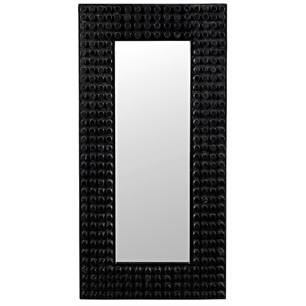 Faustus Mirror Black Wall Mirror-Wall Mirrors-Noir-LOOMLAN