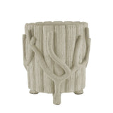 Faux Bois Rustic Outdoor Concrete Planter-Outdoor Accessories-Currey & Co-Cylindrical-LOOMLAN