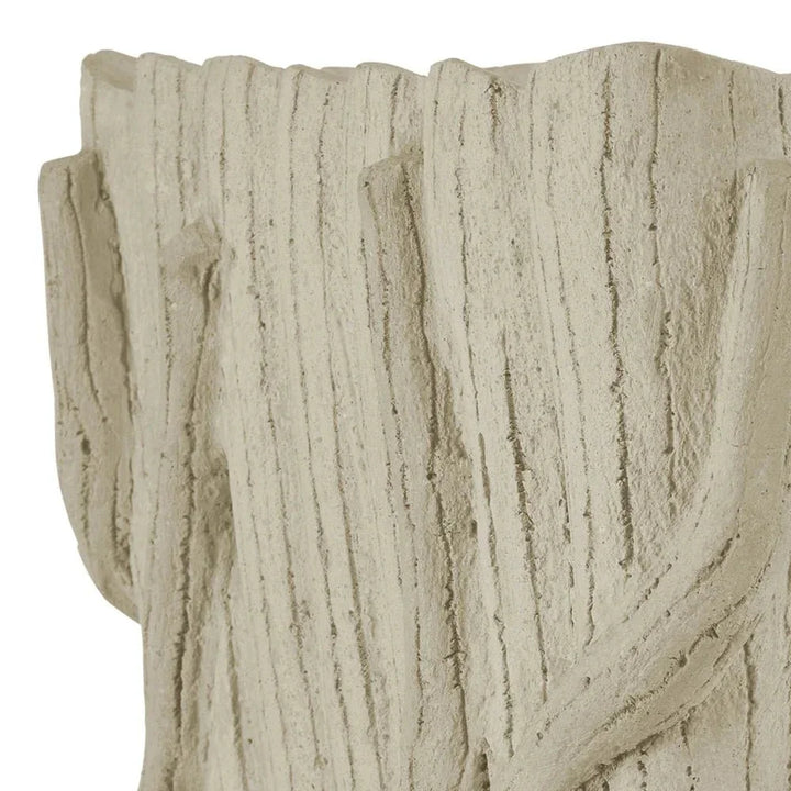 Faux Bois Square Outdoor Concrete Planter-Outdoor Accessories-Currey & Co-LOOMLAN