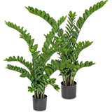 Le Present-Faux Botanical Green Indoor Zamio-Potted Plants-41" H-LOOMLAN