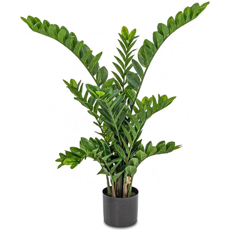 Le Present-Faux Botanical Green Indoor Zamio-Potted Plants-44" H-LOOMLAN