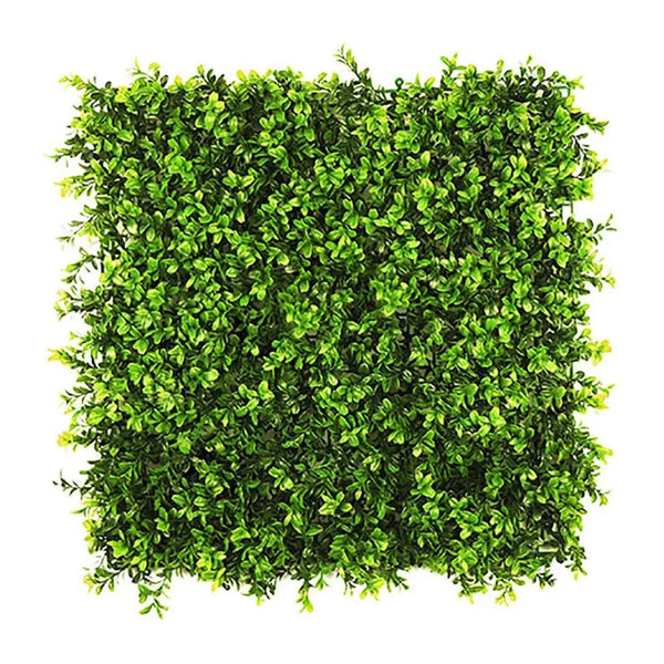 Le Present-Faux Botanical Green Outdoor Boxwood Tile-Faux Plants Accessories-20" W-LOOMLAN