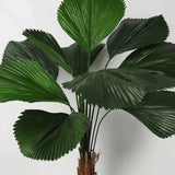 Le Present-Faux Botanical Indoor Green Licuala Grandis-Potted Plants-LOOMLAN