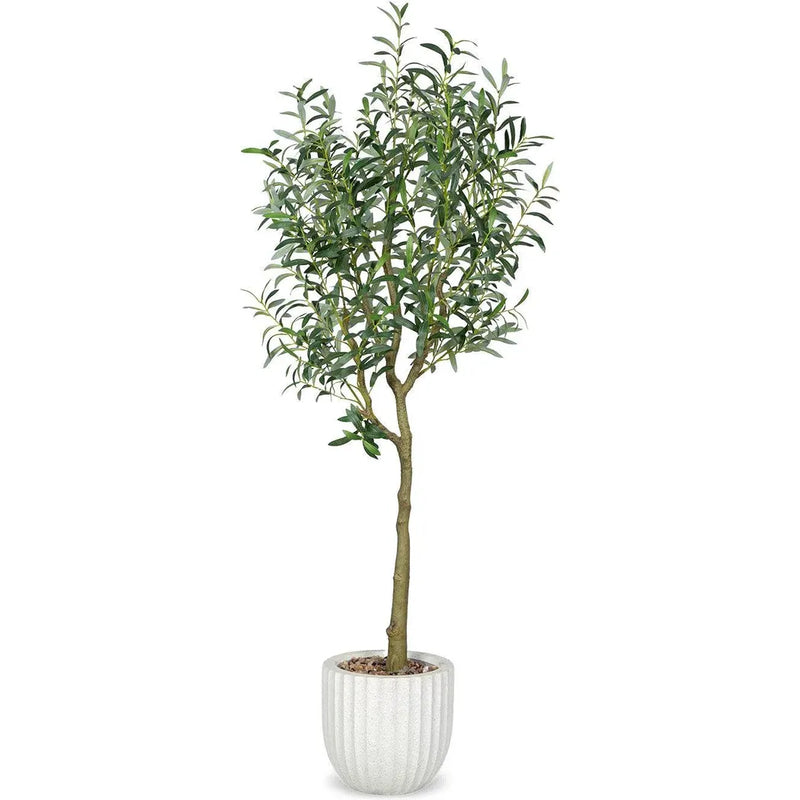 Faux Botanical Indoor Olive Tree Planter-Artificial Trees-Le Present-Beige-LOOMLAN