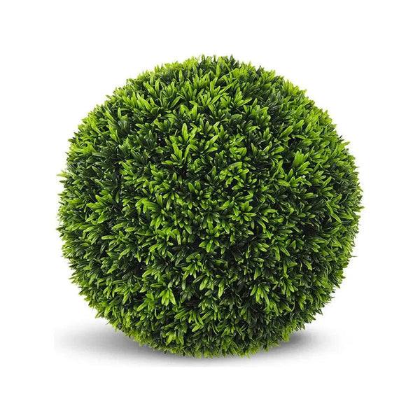 Le Present-Faux Botanical Ourdoor Podocarpus Green Ball-Faux Plants Accessories-15" H-LOOMLAN