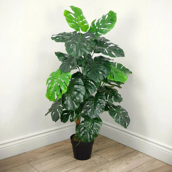 Le Present-Faux Botanical Outdoor Green Monstera-Potted Plants-LOOMLAN