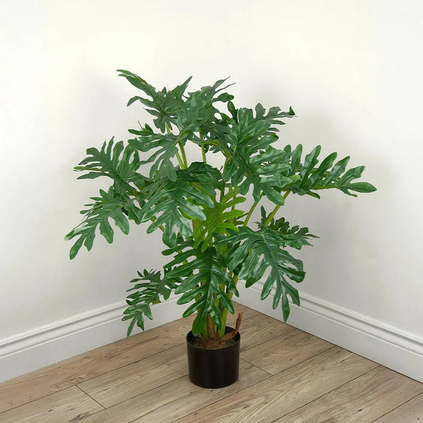 Le Present-Faux Botanical Outdoor Green Philodendron-Potted Plants-LOOMLAN