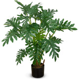 Le Present-Faux Botanical Outdoor Green Philodendron-Potted Plants-LOOMLAN