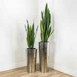 Le Present-Faux Botanical Outdoor Green Sansevieria-Potted Plants-Green-26" H-LOOMLAN