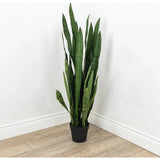 Le Present-Faux Botanical Outdoor Green Sansevieria-Potted Plants-Green-26" H-LOOMLAN