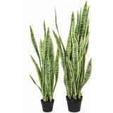 Le Present-Faux Botanical Outdoor Green Sansevieria-Potted Plants-Green-26" H-LOOMLAN